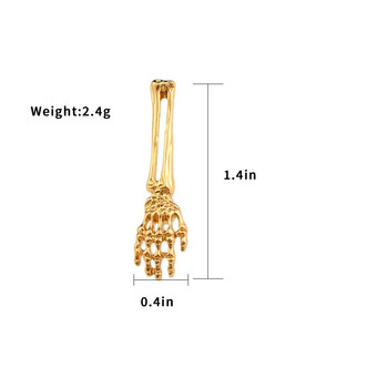 Hanreshe Medical Bone Skull Arm Brooch Pin Gold Color Metal Quality Малка значка Бижута за жена и лекарска медицинска сестра