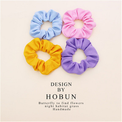 Módne dámske jesenné a zimné manšestrové vlasy s veľkým objemom, nové pevné mäkké pruhované látkové gumičky do copu, dievčenské vlasové pásky, darček