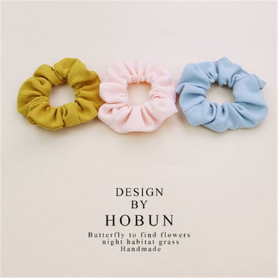 Módne dámske jesenné a zimné manšestrové vlasy s veľkým objemom, nové pevné mäkké pruhované látkové gumičky do copu, dievčenské vlasové pásky, darček