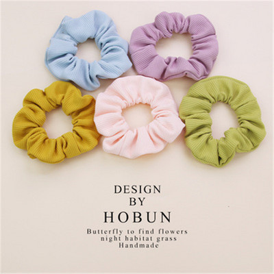 Módne dámske jesenné a zimné manšestrové vlasy s veľkým objemom, nové pevné mäkké pruhované látkové gumičky do copu, dievčenské vlasové pásky, darček