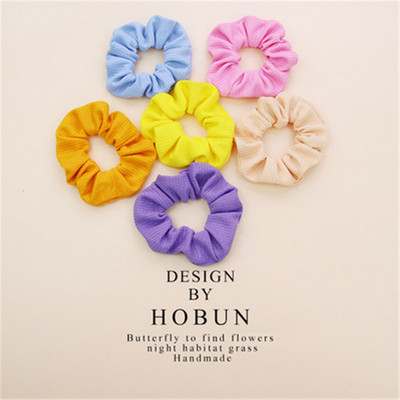 Módne dámske jesenné a zimné manšestrové vlasy s veľkým objemom, nové pevné mäkké pruhované látkové gumičky do copu, dievčenské vlasové pásky, darček