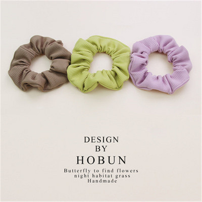 Módne dámske jesenné a zimné manšestrové vlasy s veľkým objemom, nové pevné mäkké pruhované látkové gumičky do copu, dievčenské vlasové pásky, darček