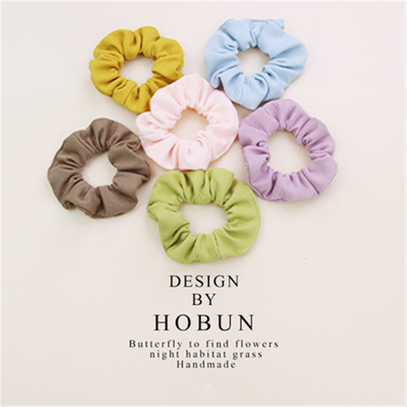 Módne dámske jesenné a zimné manšestrové vlasy s veľkým objemom, nové pevné mäkké pruhované látkové gumičky do copu, dievčenské vlasové pásky, darček