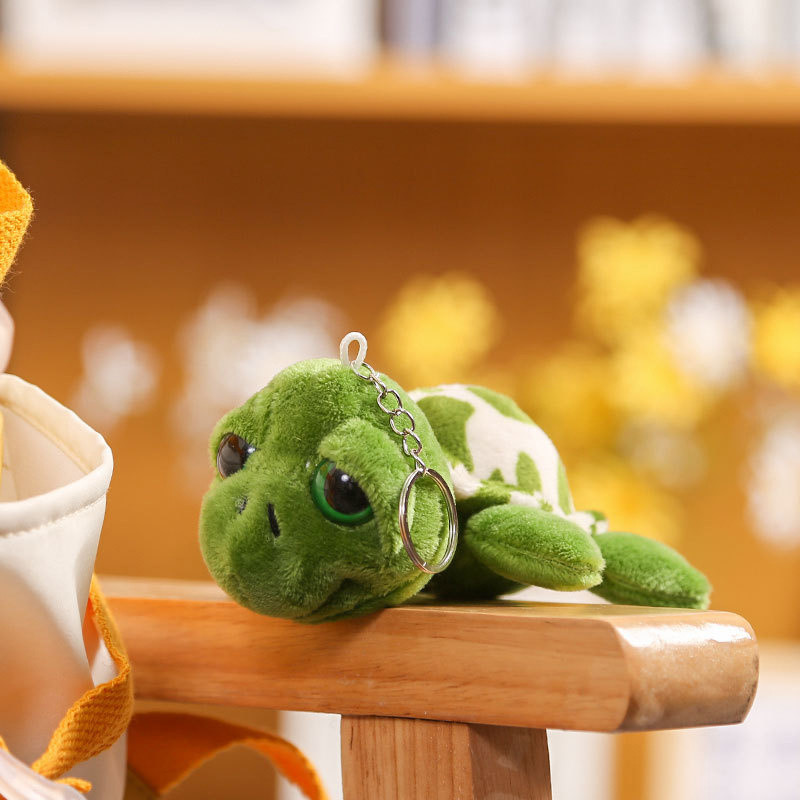 8 cm roztomilá kreslená mini korytnačka, prívesok na kľúče pre bábiku, dievča, žena, taška, plyšová hračka, krúžok na kľúče, šperky, malý darček