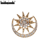 baiduqiandu Nou Sosire Strasuri Broșe Steaua și Lună pentru Femei sau Bărbați