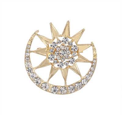 baiduqiandu Nou Sosire Strasuri Broșe Steaua și Lună pentru Femei sau Bărbați