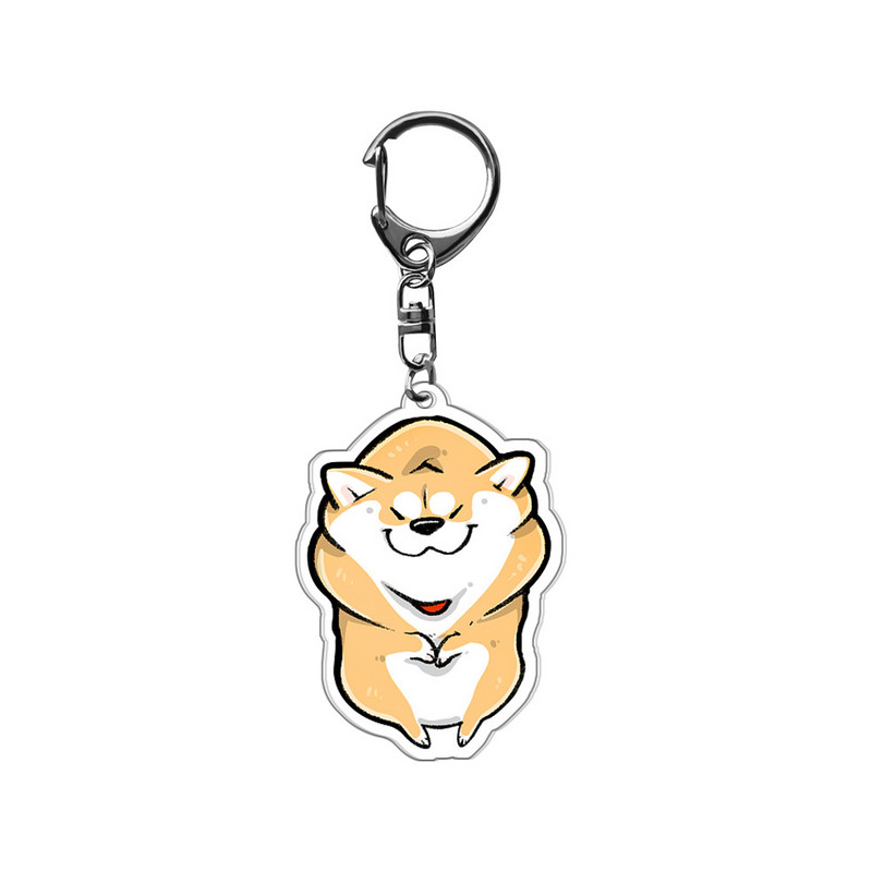 Câine japonez Shiba Inu Breloc pentru mașină Breloc pentru mașină Pet Welsh Corgi Câini imprimeu desen animat Figura acrilice Suport pentru chei Cadou pentru prieteni
