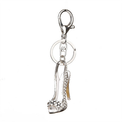 Breloc de pantofi cu toc înalt cu stras de lux, sandale de cristal, breloc, geantă de mână, pandantiv mașină, accesorii pentru fete, cadouri pentru femei