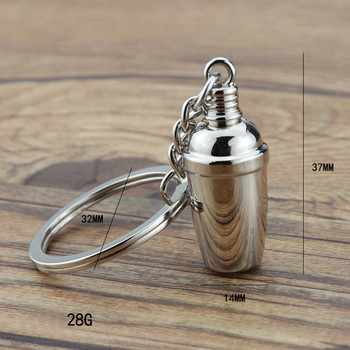 Mix Drinks DIY Cute Cocktail Shaker Wine Glass Key Chain Τρισδιάστατα ποτήρια κοκτέιλ Κρεμαστό μπρελόκ μπρελόκ ανδρικό γυναικείο δώρο στο μπαρ