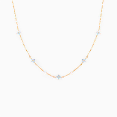 New ins Creative Blue Flower gleznă drăguț cupru placat cu aur zircon gleznă lanț pentru femei fete bijuterii de modă cadou