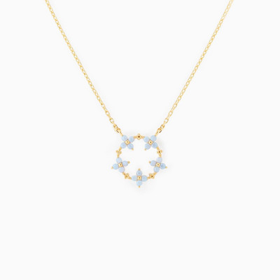 New ins Creative Blue Flower gleznă drăguț cupru placat cu aur zircon gleznă lanț pentru femei fete bijuterii de modă cadou