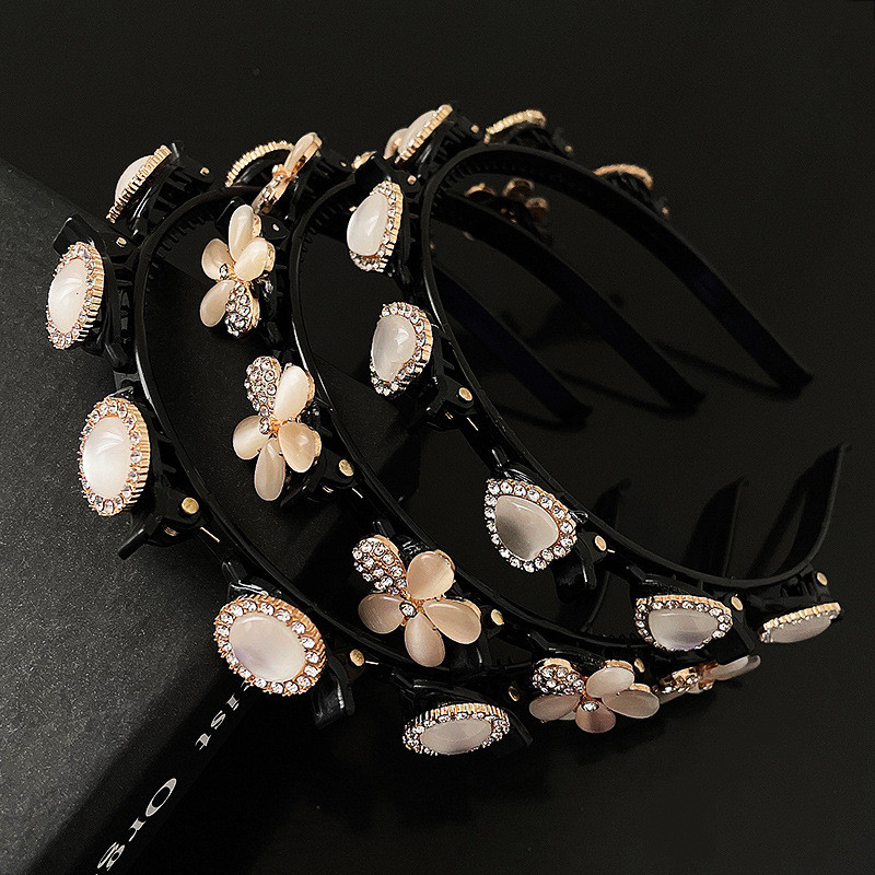 Modna lijena pletena traka za glavu Dvoslojna ukosnica Beauty styling Vrhunska traka za glavu Šuplji neklizajući dodaci za kosu