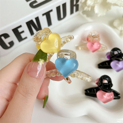 Nova korejska slatka ljubavna ukosnica za djevojčice, temperament male veličine, jednostavna kopča sa šiškama, bočna kopča, modna ženska pokrivala za glavu, nakit za kosu