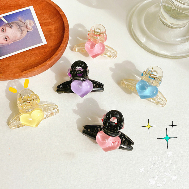 Nova korejska slatka ljubavna ukosnica za djevojčice, temperament male veličine, jednostavna kopča sa šiškama, bočna kopča, modna ženska pokrivala za glavu, nakit za kosu