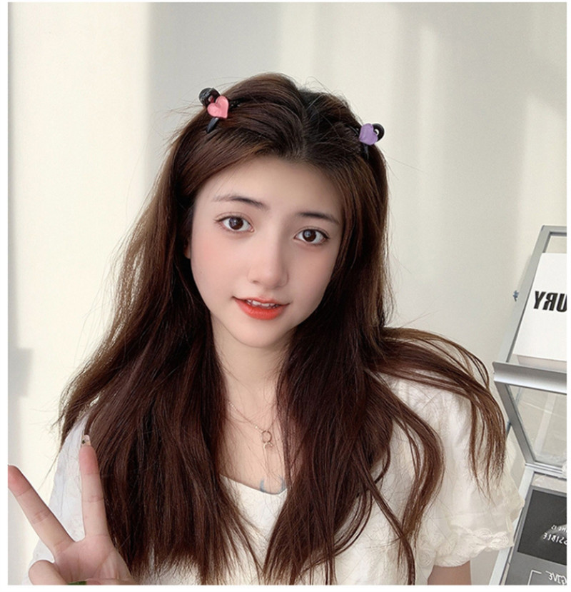 Nova korejska slatka ljubavna ukosnica za djevojčice, temperament male veličine, jednostavna kopča sa šiškama, bočna kopča, modna ženska pokrivala za glavu, nakit za kosu