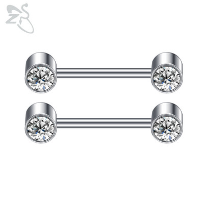 ZS 2 buc. Piercing pentru mamelon din cristal inimă, negru, trandafir, culoare aur, ciucuri, picătură din oțel inoxidabil, inel pentru mamelon, bijuterii pentru piercing pentru corp 14G