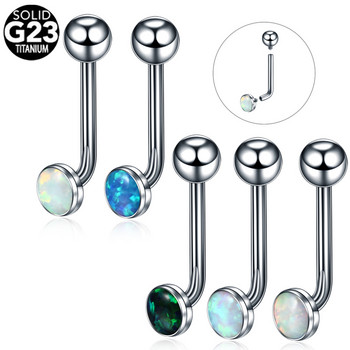 1PC Titanium Christina Vertical Hood Piercings Flower Lip Rings Opal Sexy Vagina Genital Piercing VCH Пиърсинг за вежди Бижута