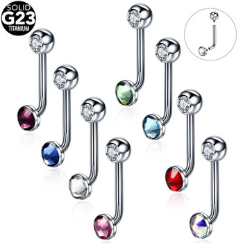 1PC Titanium Christina Vertical Hood Piercings Flower Lip Rings Opal Sexy Vagina Genital Piercing VCH Пиърсинг за вежди Бижута