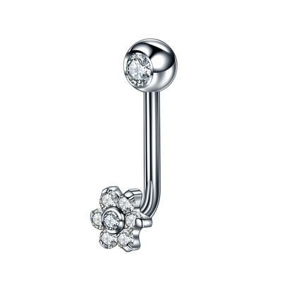 1PC Piercing capota vertical Christina din titan Inele pentru buze de flori Opal Sexy Piercing genital pentru vagin VCH Piercing pentru sprancene Bijuterii