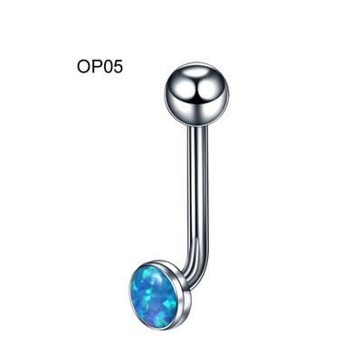 1PC Piercing capota vertical Christina din titan Inele pentru buze de flori Opal Sexy Piercing genital pentru vagin VCH Piercing pentru sprancene Bijuterii