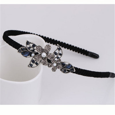 Noua bandă de păr pentru femei, cu nod cu fundă, de lux, flanelă, anti-alunecare, cu cristale, accesorii de păr pentru fete