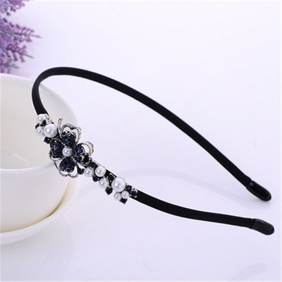 Noua bandă de păr pentru femei, cu nod cu fundă, de lux, flanelă, anti-alunecare, cu cristale, accesorii de păr pentru fete