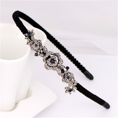 Noua bandă de păr pentru femei, cu nod cu fundă, de lux, flanelă, anti-alunecare, cu cristale, accesorii de păr pentru fete