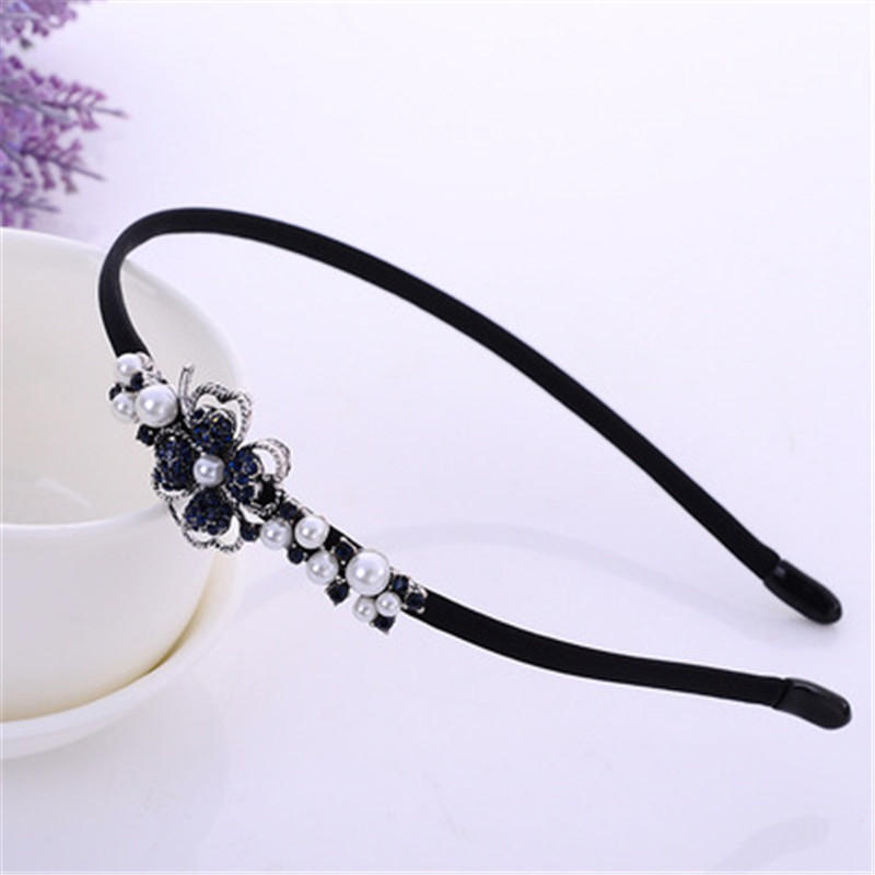 Noua bandă de păr pentru femei, cu nod cu fundă, de lux, flanelă, anti-alunecare, cu cristale, accesorii de păr pentru fete