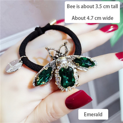 Elegantă și populară frânghie de păr de albine la modă retro inel de păr cu diamante banda de cauciuc personalitate cap frânghie accesorii de păr pentru femei