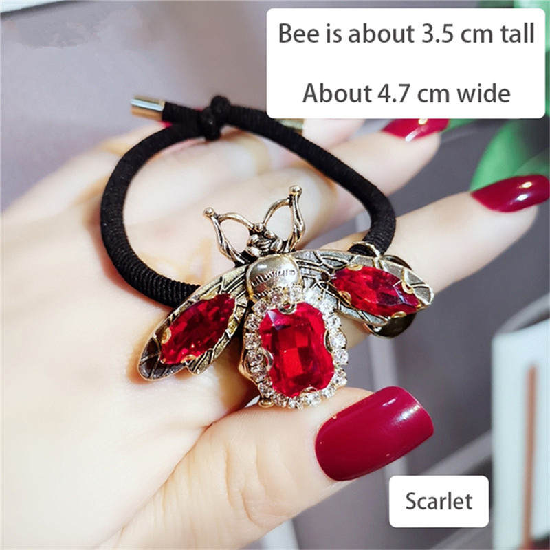 Elegantă și populară frânghie de păr de albine la modă retro inel de păr cu diamante banda de cauciuc personalitate cap frânghie accesorii de păr pentru femei