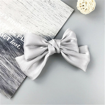 Modna jednobojna satenska ukosnica s velikom mašnom za djevojku, popularna dama, slatka i slatka visokokvalitetna ukosnica za kosu, veleprodaja