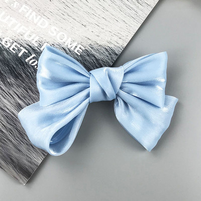 Modna jednobojna satenska ukosnica s velikom mašnom za djevojku, popularna dama, slatka i slatka visokokvalitetna ukosnica za kosu, veleprodaja