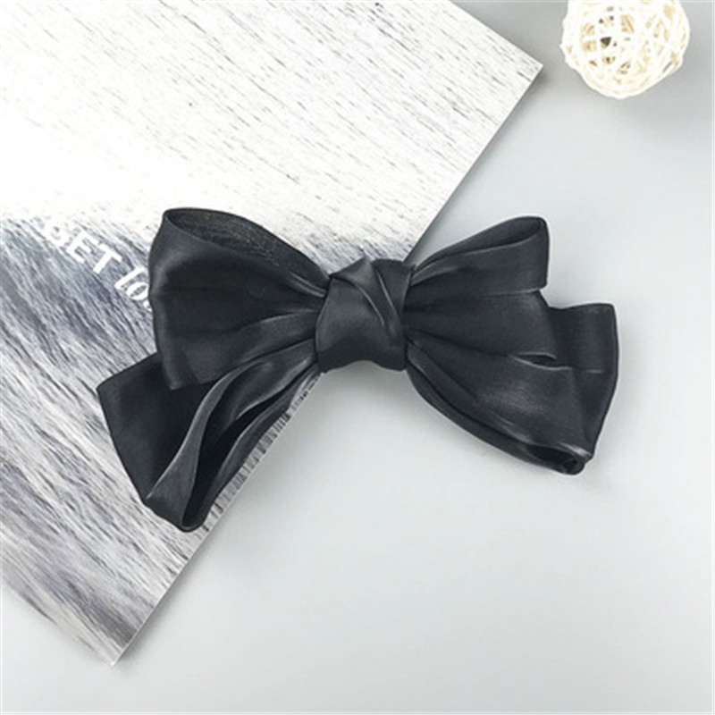 Modna jednobojna satenska ukosnica s velikom mašnom za djevojku, popularna dama, slatka i slatka visokokvalitetna ukosnica za kosu, veleprodaja