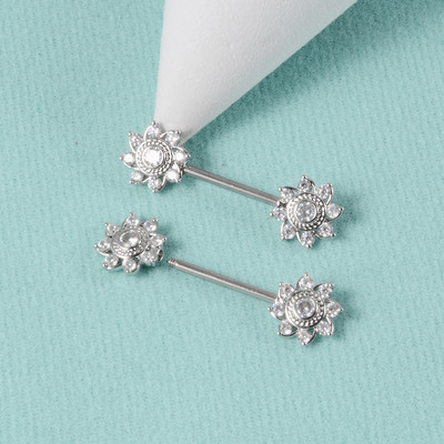 Pereche 361L din oțel chirurgical pentru mamelon inel cu mreană dragoste inimă inel pentru mamelon scut pentru mamelon 14G piercing limbă bijuterii pentru corp