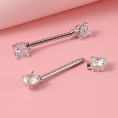 Pereche 361L din oțel chirurgical pentru mamelon inel cu mreană dragoste inimă inel pentru mamelon scut pentru mamelon 14G piercing limbă bijuterii pentru corp