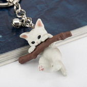 Animal Cat Bite Branch Play Breloc Cute Litter Cat Pandantiv Breloc Femei Bag Agatat Cheie Decorare