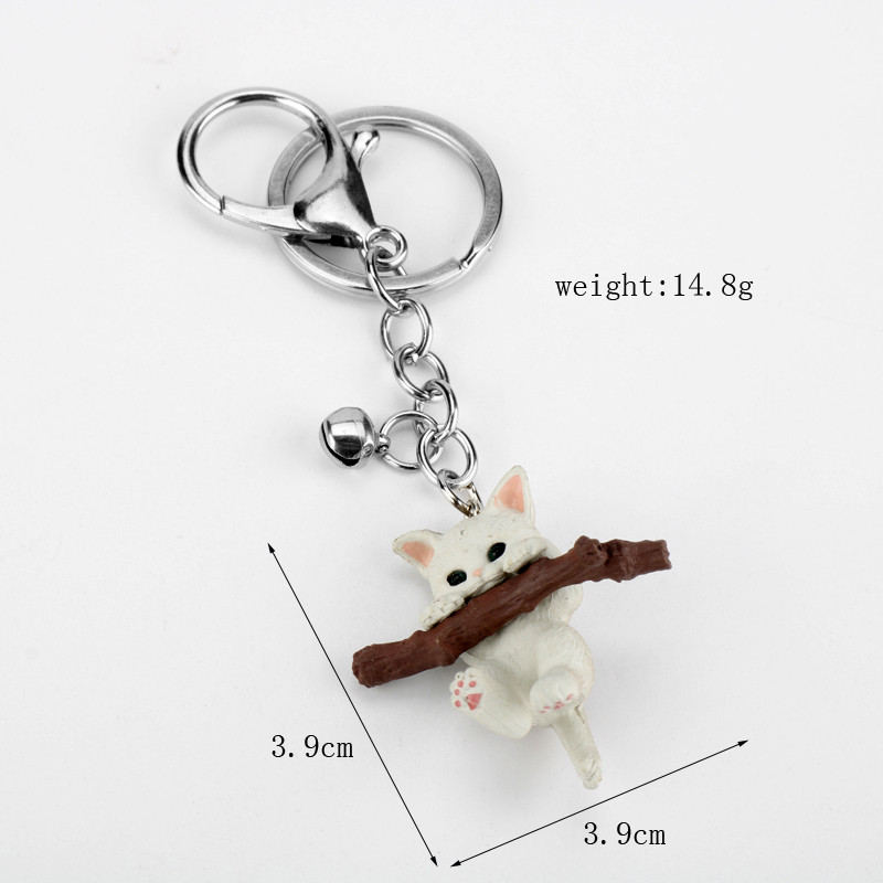 Animal Cat Bite Branch Play Breloc Cute Litter Cat Pandantiv Breloc Femei Bag Agatat Cheie Decorare