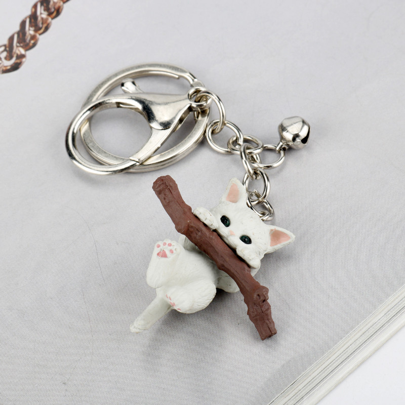 Animal Cat Bite Branch Play Breloc Cute Litter Cat Pandantiv Breloc Femei Bag Agatat Cheie Decorare