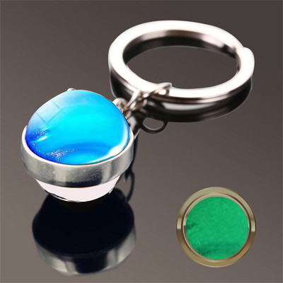 Svietiaca kľúčenka s planétou, krúžok na kľúče Jupiter, dámska kľúčenka pre mužov, prívesok na tašku, doplnky k autokľúčom, darčeky.