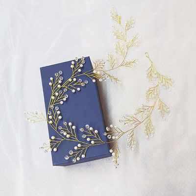 Úplne nová západná svadobná módna čelenka pre nevestu, ručne vyrobená svadobná koruna, kvetinová perlová vlasová príčeska, ozdoby na sponky do vlasov