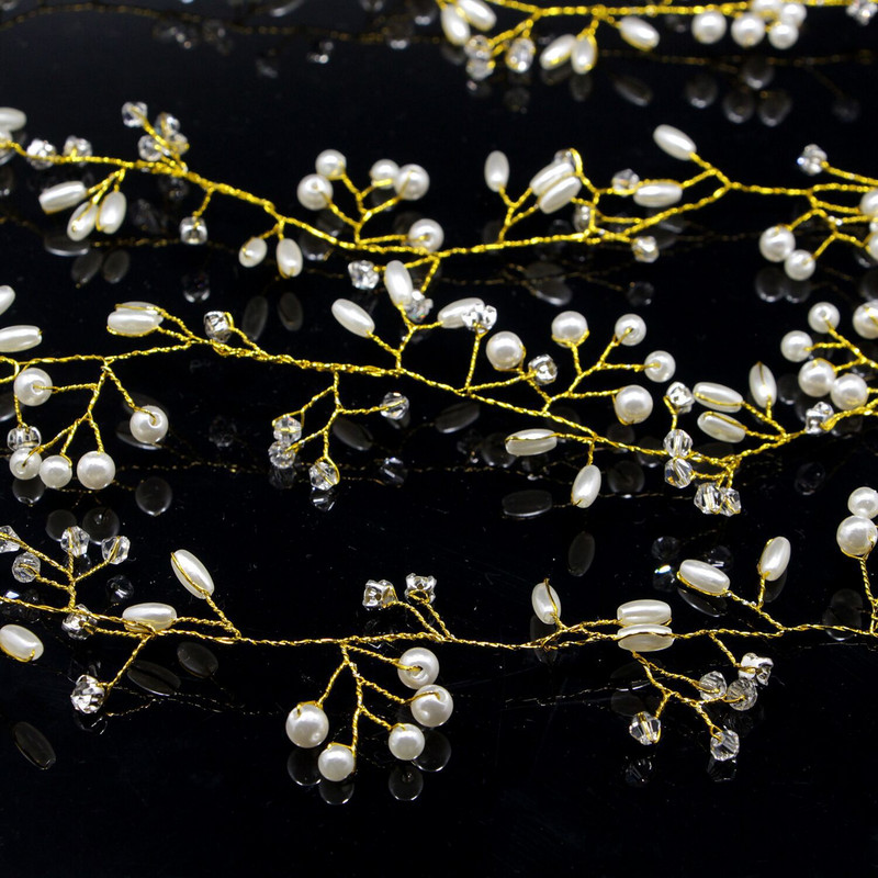 Úplne nová západná svadobná módna čelenka pre nevestu, ručne vyrobená svadobná koruna, kvetinová perlová vlasová príčeska, ozdoby na sponky do vlasov