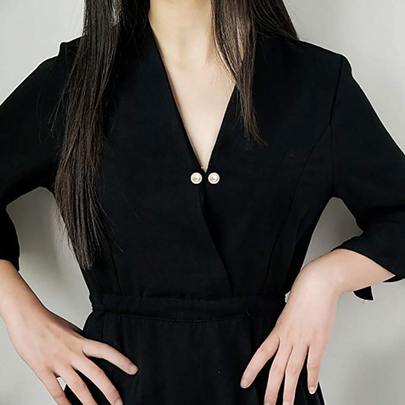 2TK Lihtne Double Pearl Pross Kampsun Kaelus Nõel Turvas Pross Nõelad Mood Rõivad Aksessuaarid Prossid naistele Kingitused