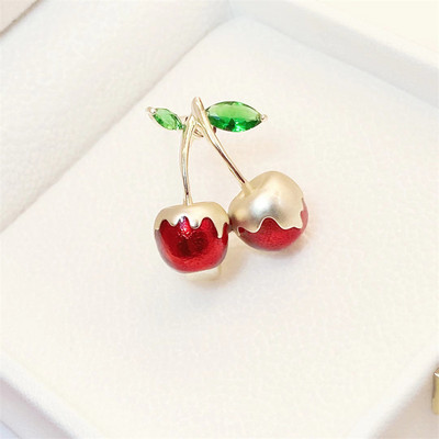 Broșă de rodie cu zircon cubic de lux, pentru femei, accesorii, ace, ace cu fructe la modă și broșă, decorare elegantă pentru îmbrăcăminte