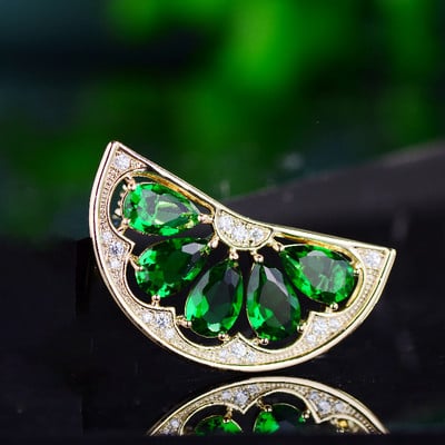 Broșă de rodie cu zircon cubic de lux, pentru femei, accesorii, ace, ace cu fructe la modă și broșă, decorare elegantă pentru îmbrăcăminte