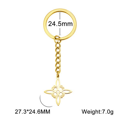 Skyrim Witchcraft Witch Knot Privjesak Držač privjeska od nehrđajućeg čelika Vintage Wicca privjesak za ključeve Privjesci za ključeve automobila Amulet Zaštita Poklon