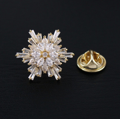 Nova moda, izuzetan kubni cirkonij, kristal, mali broš od šljive, šarm, luksuzni ženski broš za bankete, dodaci, poklon nakit