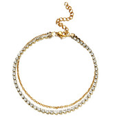 Oțel inoxidabil cu strass, cristal, lanț pentru picioare, gleznă de tenis pentru femei, lanț de picior de yoga de vară, bijuterii pentru picioare de plajă