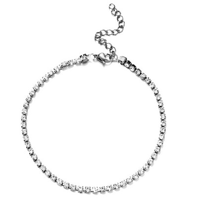 Oțel inoxidabil cu strass, cristal, lanț pentru picioare, gleznă de tenis pentru femei, lanț de picior de yoga de vară, bijuterii pentru picioare de plajă