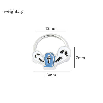 Nos vještica sa šarkama za nos Besplatna dostava Žene Naušnice za piercing Žene Muškarci Uho Nose Pregrada Piercing Nakit za tijelo