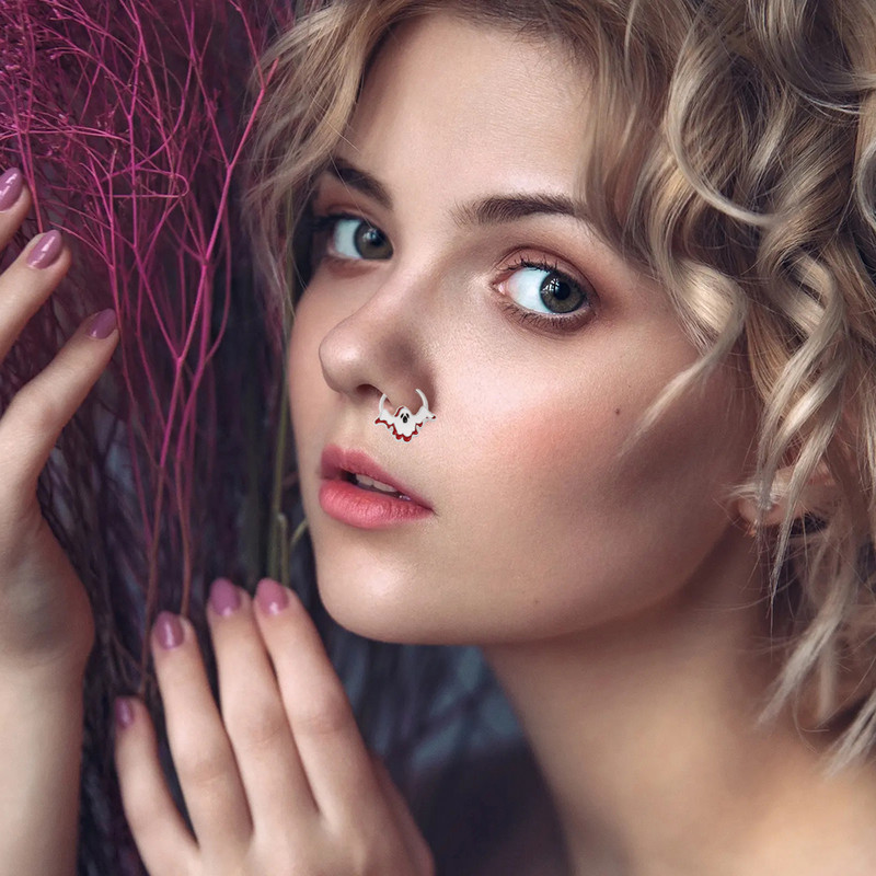 Nos vještica sa šarkama za nos Besplatna dostava Žene Naušnice za piercing Žene Muškarci Uho Nose Pregrada Piercing Nakit za tijelo